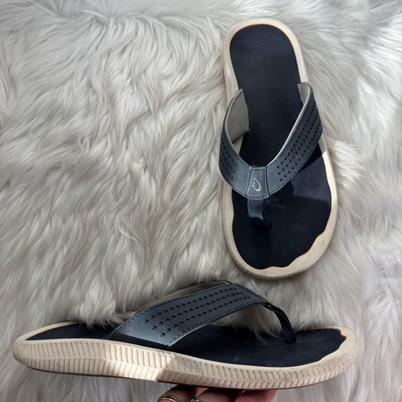 OluKai‎ Ulele Blue Depth Water Ready Enhanced Traction Flip Flop Sandals Sz 11 main image 7